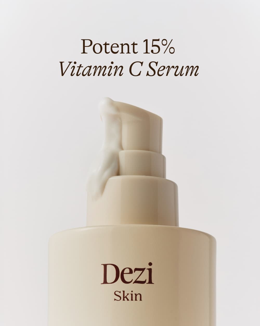 dezi skin claro que c vitamin c glow serum pump bottle dispensing serum