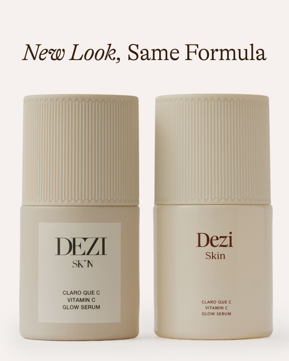 dezi skin claro que c vitamin c glow serum old and new packaging side by side